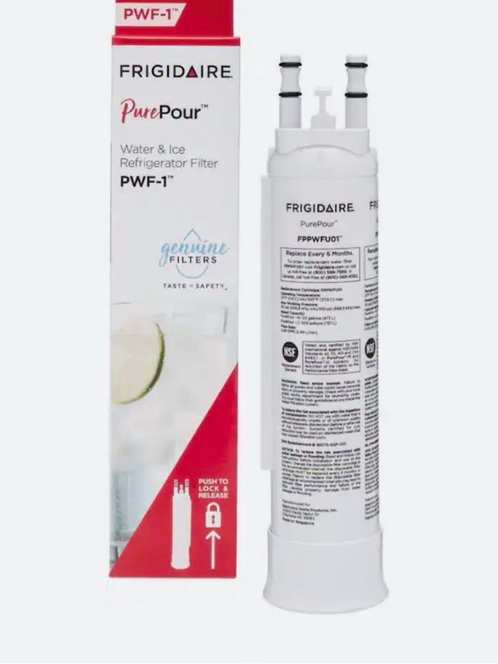 Frigidaire PurePour PWF-1 White Water & Ice Refrigerator Filter